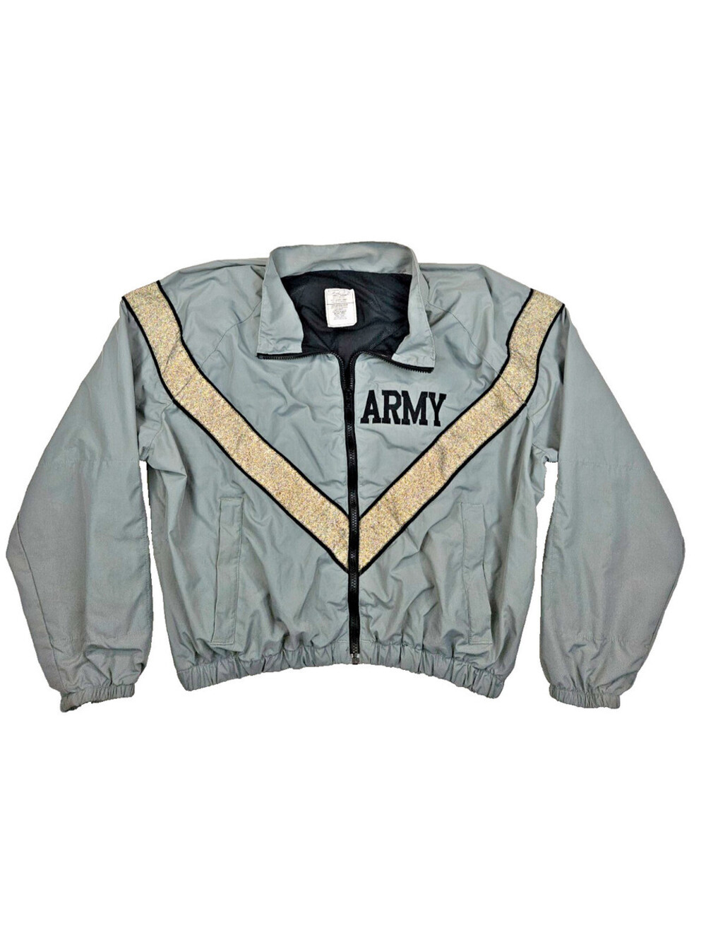 US Army IPFU Physical Fitness Jacket gray with reflective striping size S